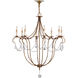 Crystal Lights 8 Light 31 inch Rhine Gold Chandelier Ceiling Light, Large